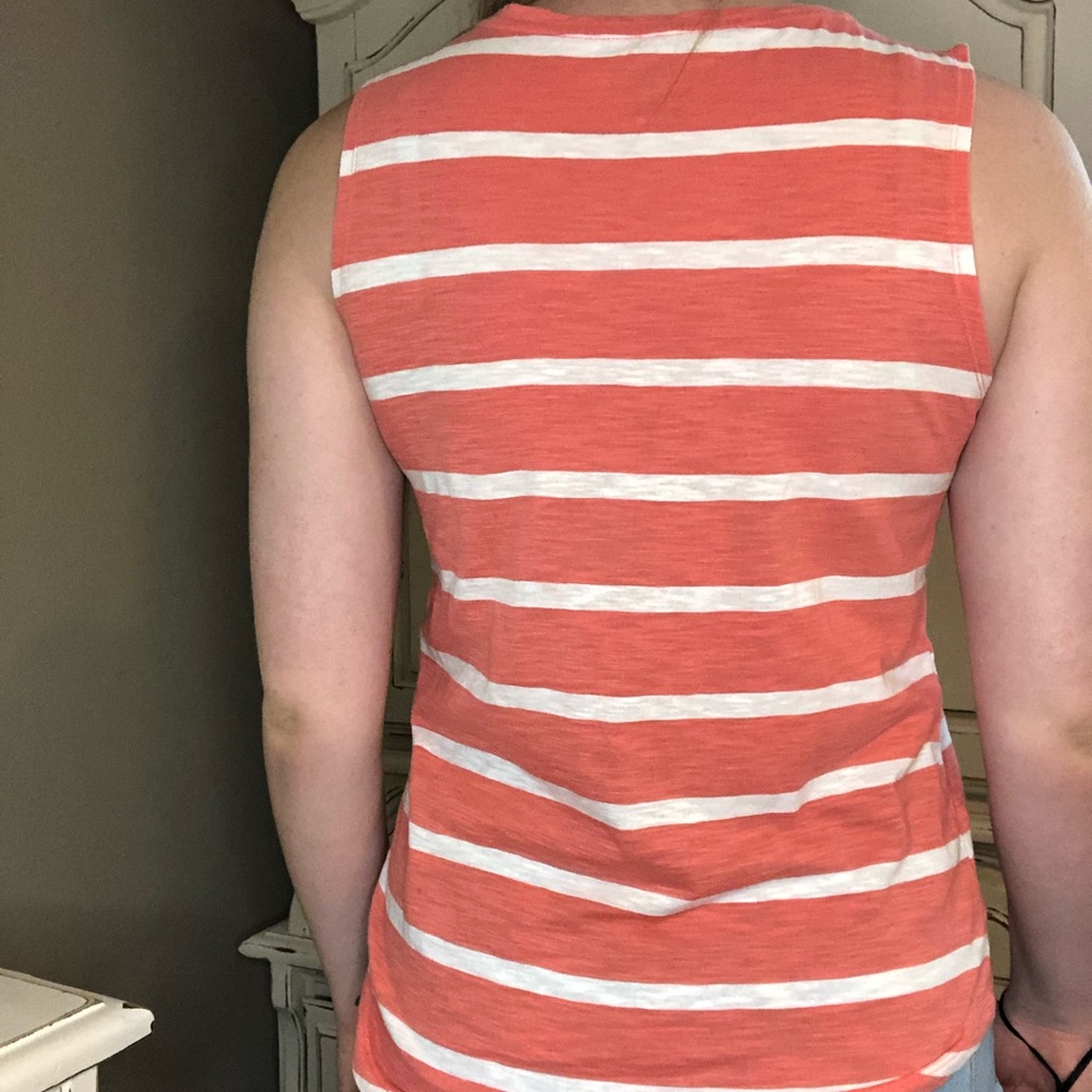 💐Horizontal Stripe Tank Top with Pocket - Picture 3 of 5